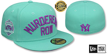 Yankees 'MURDERERS ROW' PATCH-BOTTOM Mint-Purple Fitted Hat by New Era
