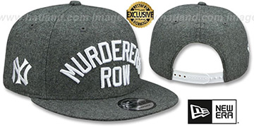Yankees 'MURDERERS ROW' SNAPBACK Melton Grey Hat by New Era