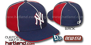 Yankees 'PINWHEEL-3' Navy-Red Fitted Hat by New Era