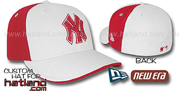 Yankees 'PINWHEEL' White-Red Fitted Hat by New Era