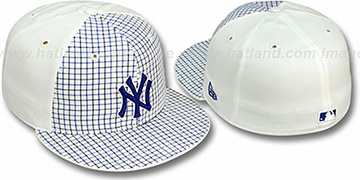 Yankees 'PLAIDSTER' Plaid-White Fitted Hat by New Era