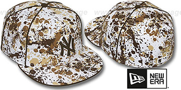 Yankees 'SPLATTER' White-Brown Fitted Hat by New Era