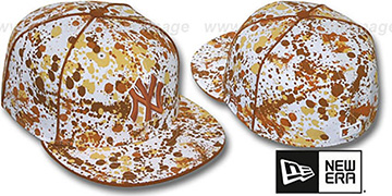 Yankees 'SPLATTER' White-Orange Fitted Hat by New Era