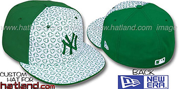 Yankees 'ST PATS FLOCKING' PINWHEEL White-Kelly Fitted Hat by New Era