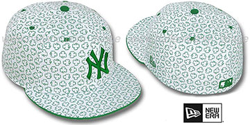 Yankees 'ST PATS FLOCKING' White Fitted Hat by New Era