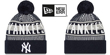 Yankees 'STRIPED' Knit Beanie Hat by New Era