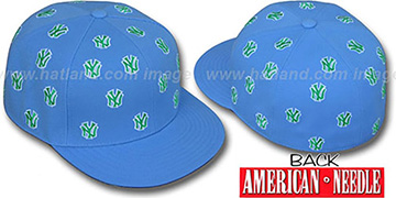 Yankees 'SUMMERTIME ALL-OVER' Light Blue Fitted Hat by American Needle