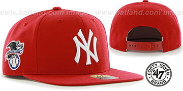 Yankees 'SURE-SHOT SNAPBACK' Red Hat by Twins 47 Brand