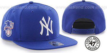 Yankees 'SURE-SHOT SNAPBACK' Royal Hat by Twins 47 Brand