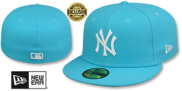 Yankees 'TEAM-BASIC' Vice Blue-White Fitted Hat by New Era