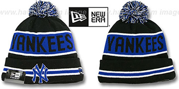 Yankees 'THE-COACH' Black-Royal Knit Beanie Hat by New Era