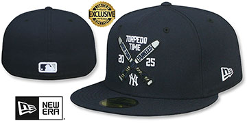Yankees 'TORPEDOTIME CROSSED BATS' Navy Fitted Hat by New Era