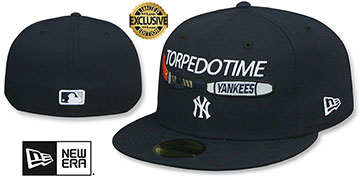 Yankees 'TORPEDOTIME LAUNCH BAT' Navy Fitted Hat by New Era