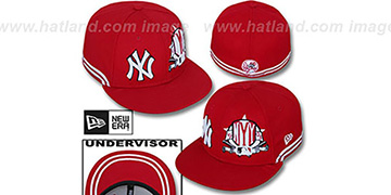 Yankees 'TWO-BIT' Red-White Fitted Hat by New Era
