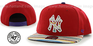 Yankees 'WARCHILD SNAPBACK' Red Hat by Twins 47 Brand