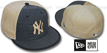 Yankees 'WEAVE-N-CORD' Fitted Hat by New Era - black-tan