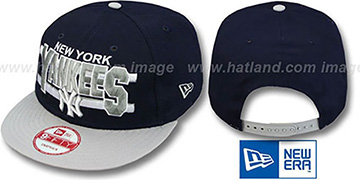 Yankees 'WORDSTRIPE SNAPBACK' Navy-Grey Hat by New Era
